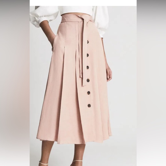 Reiss Blush A-Line Skirt - Picture 3 of 7
